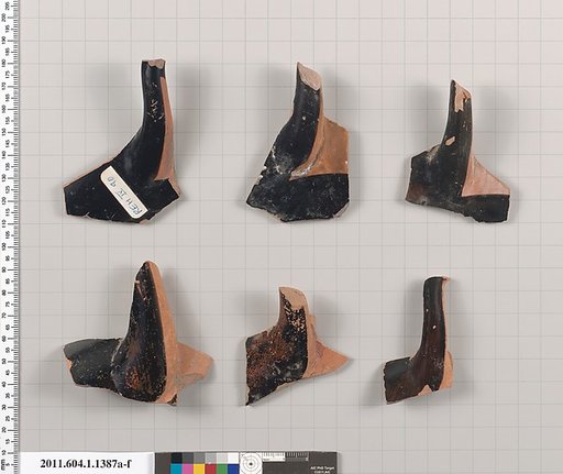 Terracotta fragments of kylikes (drinking cups)