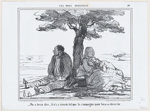 On a beau dire..., from Ces Bons Parisiens, published in "Le Charivari"