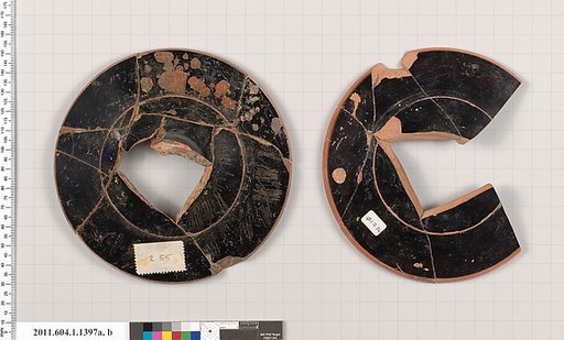 Terracotta fragments of kylikes (drinking cups)