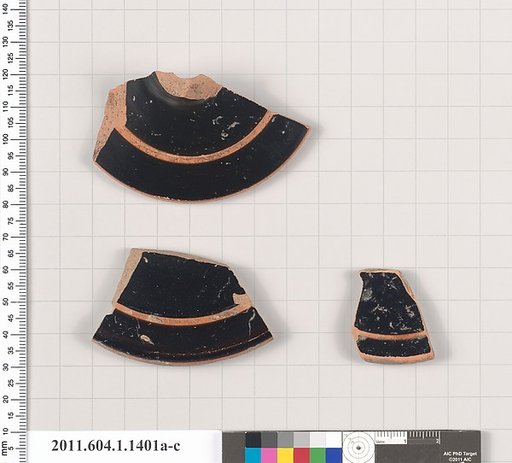 Terracotta fragments of kylikes (drinking cups)