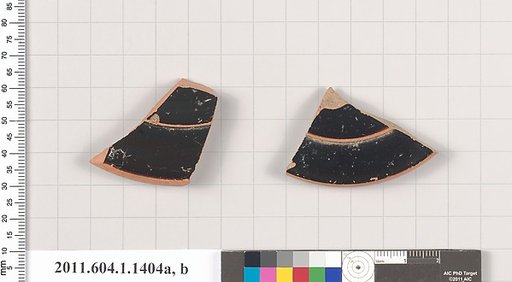 Terracotta fragments of kylikes (drinking cups)