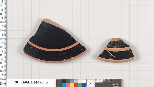 Terracotta fragments of kylikes (drinking cups)