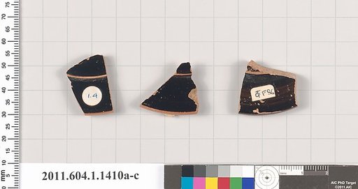Terracotta fragments of kylikes (drinking cups)