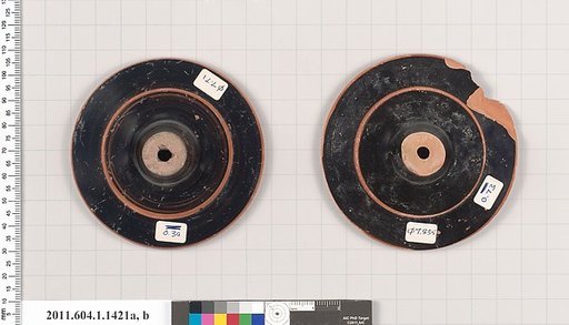 Terracotta fragments of kylikes (drinking cups)