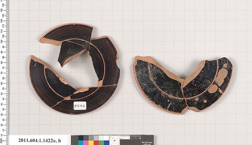 Terracotta fragments of kylikes (drinking cups)