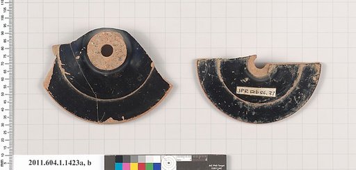 Terracotta fragments of kylikes (drinking cups)