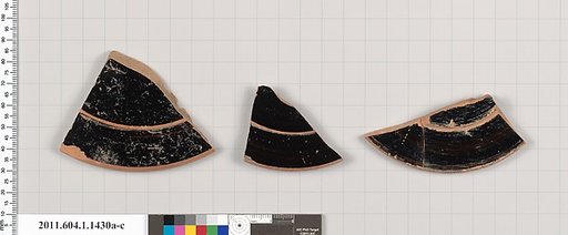 Terracotta fragments of kylikes (drinking cups)