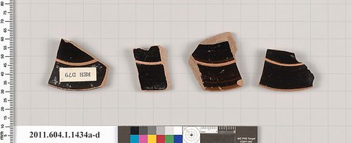Terracotta fragments of kylikes (drinking cups)