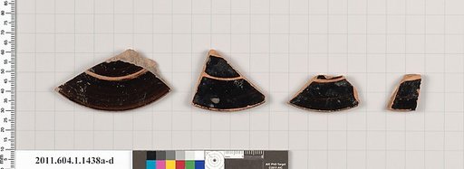 Terracotta fragments of kylikes (drinking cups)