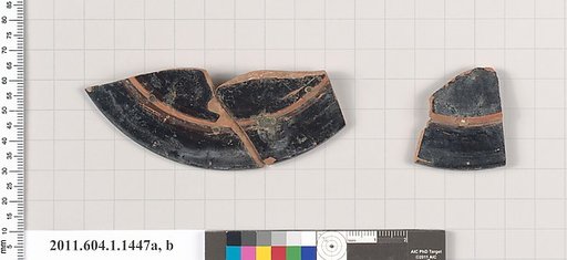 Terracotta fragments of kylikes (drinking cups)