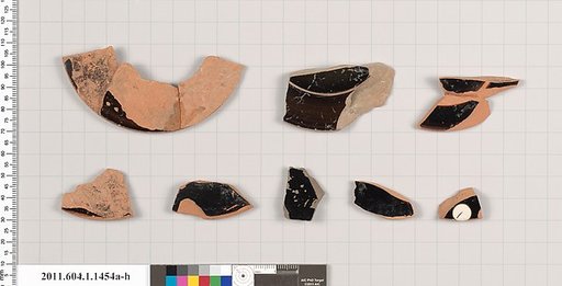 Terracotta fragments of kylikes (drinking cups)