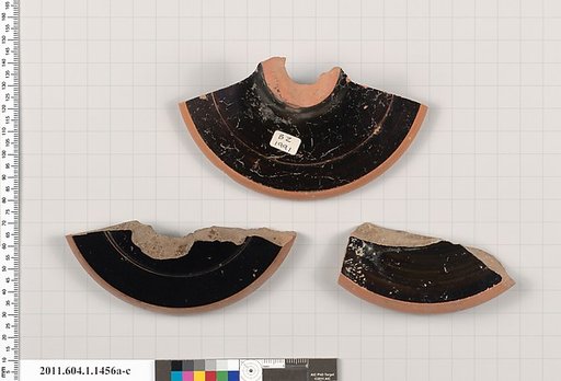 Terracotta fragments of kylikes (drinking cups)