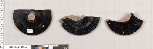 Terracotta fragments of kylikes (drinking cups)