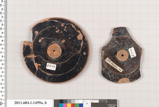 Terracotta fragments of kylikes (drinking cups)