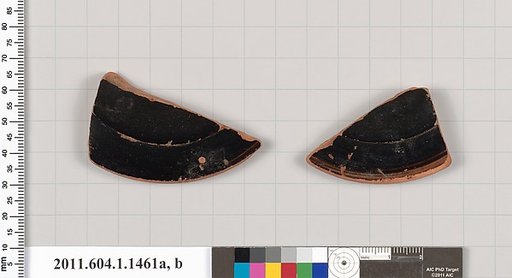 Terracotta fragments of a kylix (drinking cup)