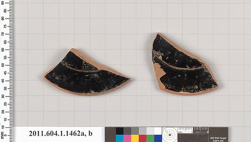 Terracotta fragments of a kylix (drinking cup)