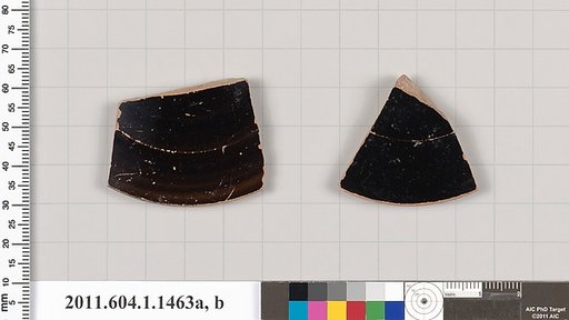 Terracotta fragments of kylikes (drinking cups)