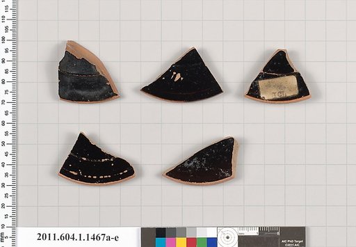 Terracotta fragments of kylikes (drinking cups)