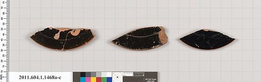 Terracotta fragments of kylikes (drinking cups)