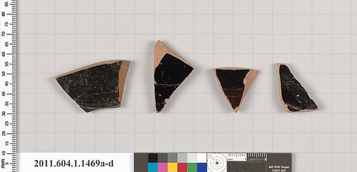 Terracotta fragments of kylikes (drinking cups)