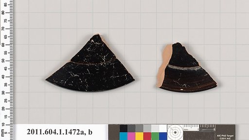 Terracotta fragments of kylikes (drinking cups)