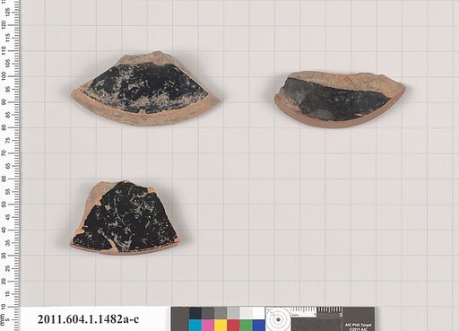 Terracotta fragments of kylikes (drinking cups)