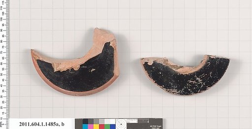 Terracotta fragments of kylikes (drinking cups)
