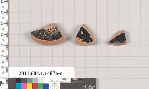 Terracotta fragments of kylikes (drinking cups)