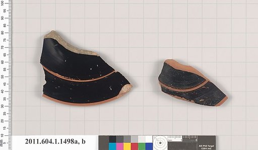 Terracotta fragments of kylikes (drinking cups)