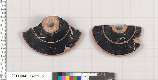 Terracotta fragments of kylikes (drinking cups)