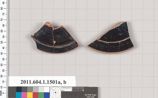 Terracotta fragments of kylikes (drinking cups)