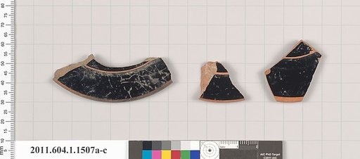 Terracotta fragments of kylikes (drinking cups)