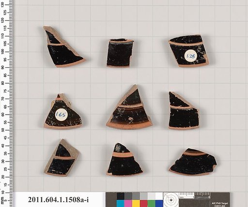 Terracotta fragments of kylikes (drinking cups)