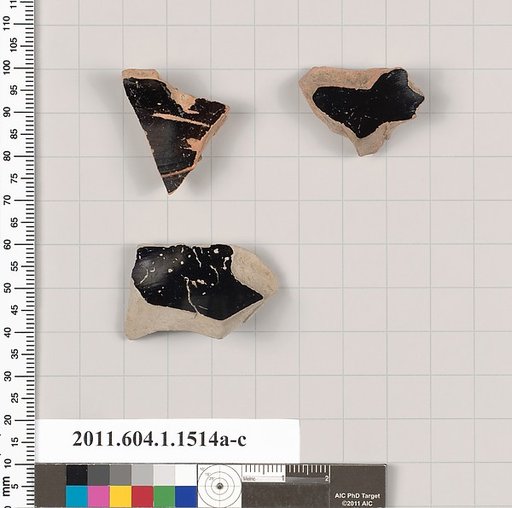 Terracotta fragments of kylikes (drinking cups)