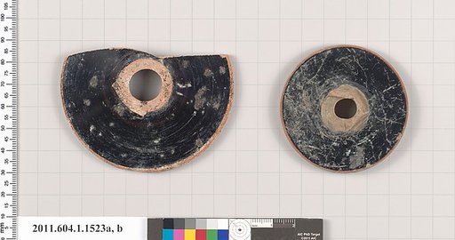Terracotta fragments of kylikes (drinking cups)