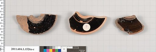 Terracotta fragments of kylikes (drinking cups)