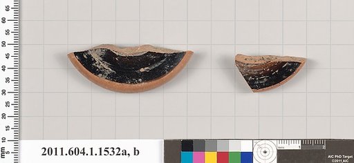 Terracotta fragments of kylikes (drinking cups)