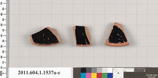 Terracotta fragments of kylikes (drinking cups)