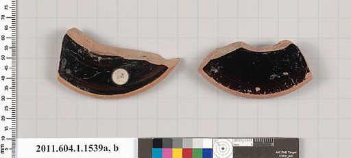 Terracotta fragments of kylikes (drinking cups)