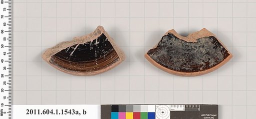 Terracotta fragments of kylikes (drinking cups)