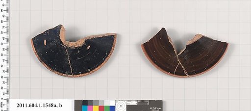 Terracotta fragments of kylikes (drinking cups)