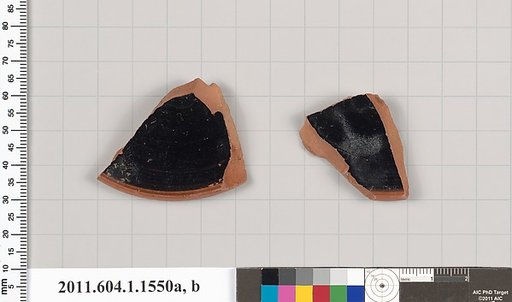 Terracotta fragments of kylikes (drinking cups)