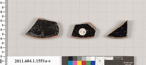 Terracotta fragments of kylikes (drinking cups)