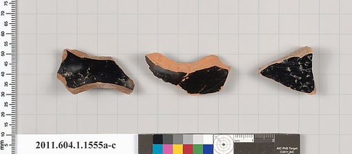 Terracotta fragments of kylikes (drinking cups)