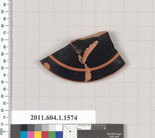 Terracotta fragment of a kylix (drinking cup)