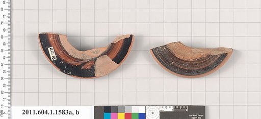 Terracotta fragments of kylikes (drinking cups)