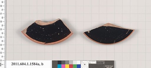 Terracotta fragments of kylikes (drinking cups)