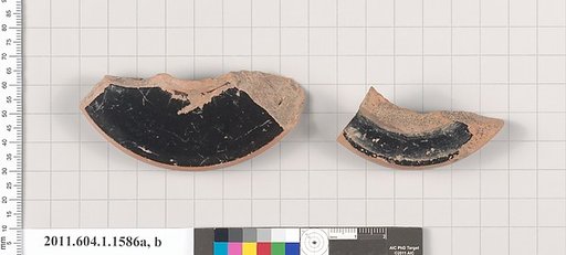 Terracotta fragments of kylikes (drinking cups)