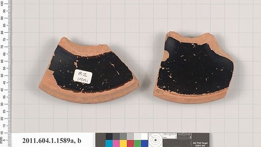 Terracotta fragments of kylikes (drinking cups)