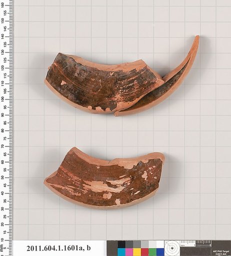 Terracotta fragments of kylikes (drinking cups)